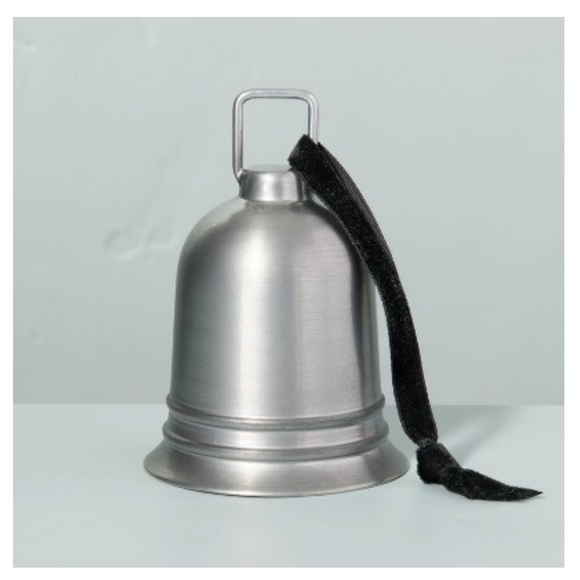 Hearth & Hand Matte Silver Rumble Sit-about Bell - Picture 1 of 1